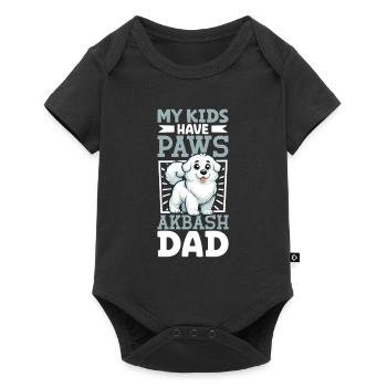 Akbas Papa - Baby Premium Kurzarmbody - Schwarz - Vorne