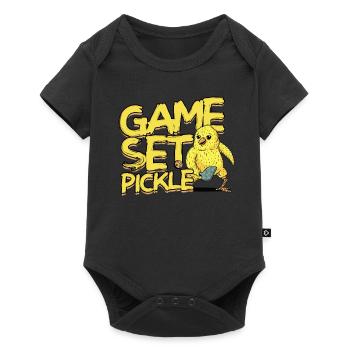 Pickleball Game Set Pickle - Baby Premium Kurzarmbody - Schwarz - Vorne