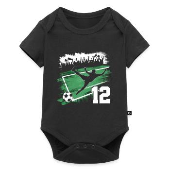 12th Birthday 12 Years Soccer Soccer Player - Baby Premium short-sleeve bodysuit - black - Front