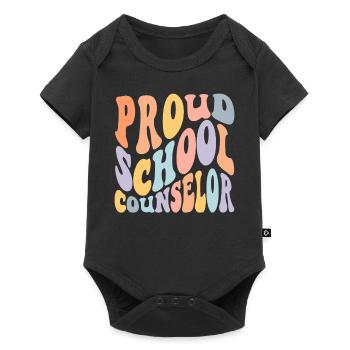 School Counselor Proud School - Baby Premium short-sleeve bodysuit - black - Front