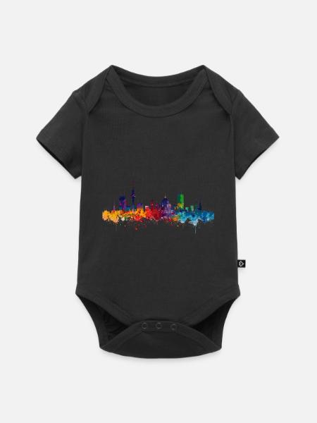 Bottrop - Baby Premium Kurzarmbody - Schwarz