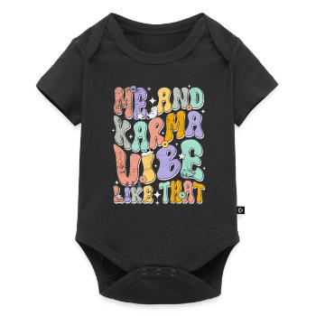 Me And Karma Vibe Like that lazy cats fun - Baby Premium short-sleeve bodysuit - black - Front