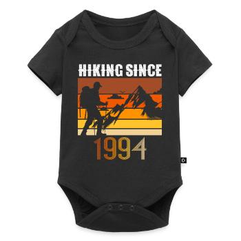 Hiking since 1994, Vintage Birthday Gift - Baby Premium short-sleeve bodysuit - black - Front
