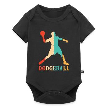 Joueur de jeu d’équipe Prisonball rétro - Body à manches courtes Premium Bébé - noir - Devant