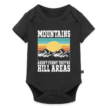 Les montagnes ne sont pas drôles, ce sont des collines, des randonnées - Body à manches courtes Premium Bébé - noir - Devant