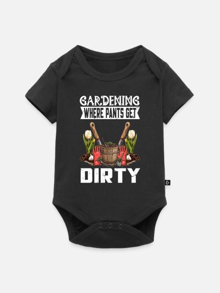 Lustige Gartenliebhaber Gemüse Hobbygärtner - Baby Premium Kurzarmbody - Schwarz