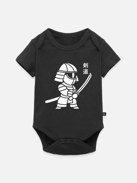 KENDO - Baby Premium Kurzarmbody - Schwarz