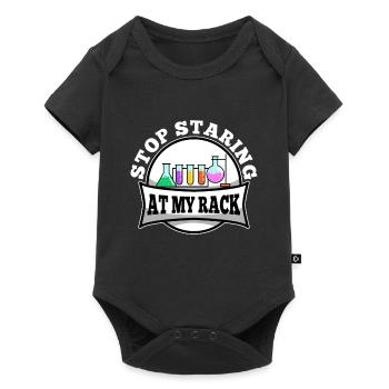 Stop Staring At My Rack - Baby Premium short-sleeve bodysuit - black - Front