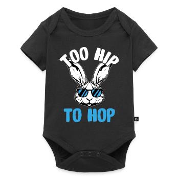 Trop branché pour sauter pour un amoureux des lapins - Body à manches courtes Premium Bébé - noir - Devant