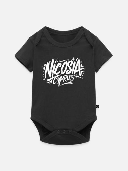 Nicosia Zypern Souvenir - Baby Premium Kurzarmbody - Schwarz