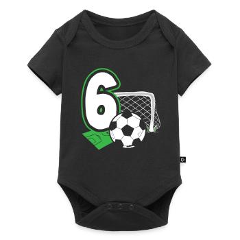 6th Birthday 6 Years Soccer Soccer Player - Baby Premium short-sleeve bodysuit - black - Front