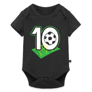 10th Birthday 10 Years Soccer Soccer Player - Baby Premium short-sleeve bodysuit - black - Front
