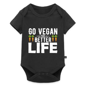 Devenez végétalien pour une vie meilleure - Body à manches courtes Premium Bébé - noir - Devant