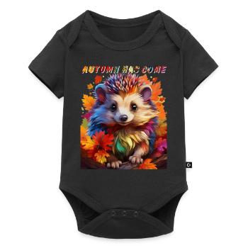 HEDGEHOG AUTUMN HAS COME - Baby Premium short-sleeve bodysuit - black - Front