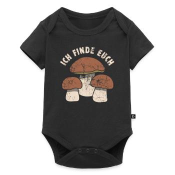 Ich finde euch - Pilzsammler Spruch - Baby Premium Kurzarmbody - Schwarz - Vorne