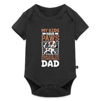 Braque du Bourbonnais Papa - Baby Premium Kurzarmbody - Schwarz - Vorne