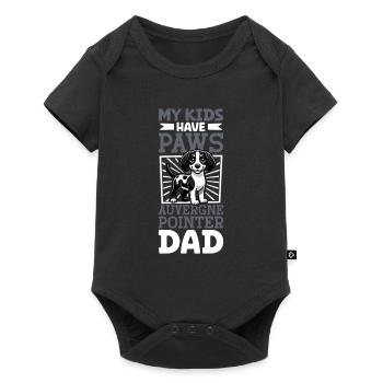 Braque d'Auvergne Papa - Baby Premium short-sleeve bodysuit - black - Front