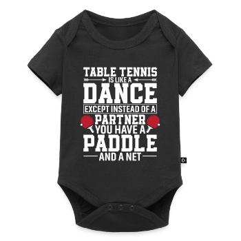 Le tennis de table est comme une danse, sauf qu’au lieu d’une - Body à manches courtes Premium Bébé - noir - Devant