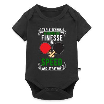 Le tennis de table : un jeu de finesse, de vitesse et de strate - Body à manches courtes Premium Bébé - noir - Devant
