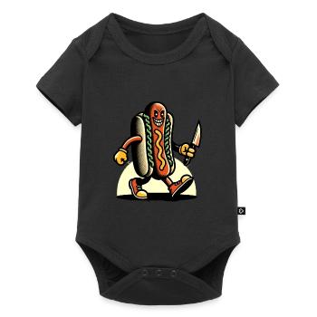 Psycho Hotdog for scary movies Delicious Halloween - Baby Premium short-sleeve bodysuit - black - Front