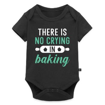 Beim Backen gibt es kein Weinen - Baby Premium Kurzarmbody - Schwarz - Vorne