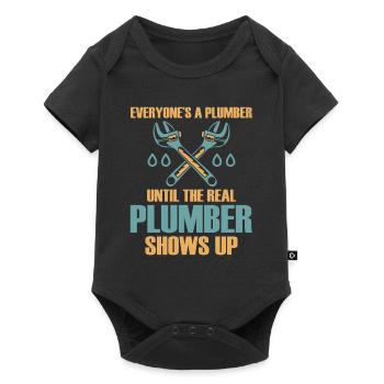 Funny I'm A Plumber - Baby Premium Kurzarmbody - Schwarz - Vorne