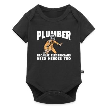 Funny I'm A Plumber - Baby Premium Kurzarmbody - Schwarz - Vorne