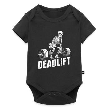 Squelette, Soulevé de terre, Musculation, Entraînement - Body à manches courtes Premium Bébé - noir - Devant