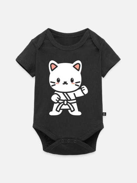 Karate - Baby Premium Kurzarmbody - Schwarz