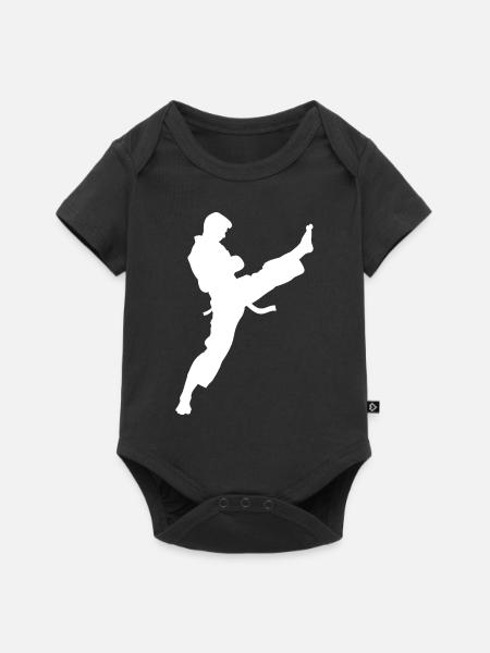 karate - Premium kortærmet baby-body  - sort