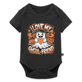 J’aime mon ami goule mignon fantôme Halloween - Body à manches courtes Premium Bébé - noir - Devant