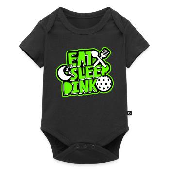 Pickleball Eat Sleep Dink - Baby Premium Kurzarmbody - Schwarz - Vorne