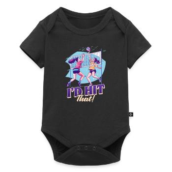 Drôle de volley-ball, je frapperais ça ! - Body à manches courtes Premium Bébé - noir - Devant