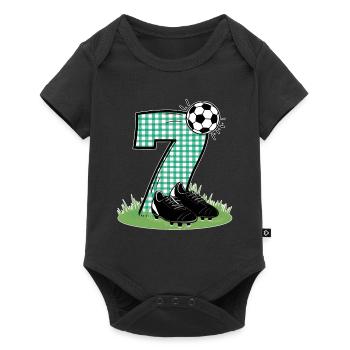7th Birthday 7 Years Soccer Soccer Player - Baby Premium short-sleeve bodysuit - black - Front