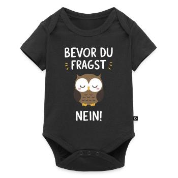 oiseau de nuit hibou hibou oiseau - Body à manches courtes Premium Bébé - noir - Devant