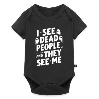 Appât fantôme Halloween Parapsychologie Paranormal - Body à manches courtes Premium Bébé - noir - Devant