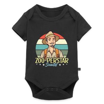 Zoologist Zoo-perstar Scientist Retro Biologist - Baby Premium short-sleeve bodysuit - black - Front