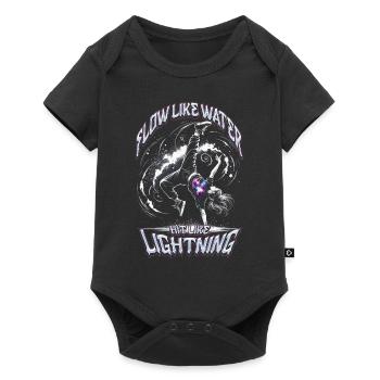 Breakdance Flow Like Water Hit Like Lightning - Baby Premium short-sleeve bodysuit - black - Front
