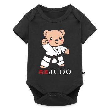 Judo - Baby Premium Kurzarmbody - Schwarz - Vorne