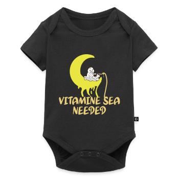 Vitamins Ocean Used Funny - Baby Premium short-sleeve bodysuit - black - Front