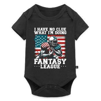 I have no clue what I'm doing fantasy league - Baby Premium short-sleeve bodysuit - black - Front