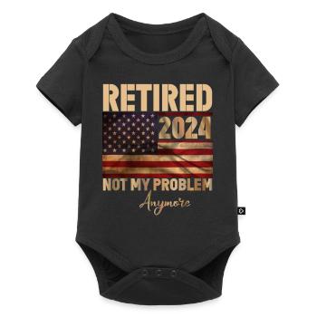 Retired 2024 - not my problem anymore - Baby Premium short-sleeve bodysuit - black - Front