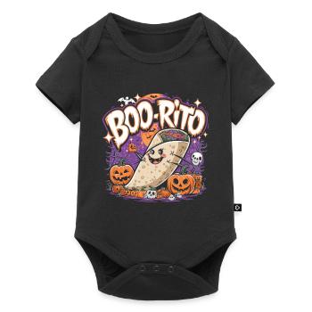 Boo-Rito Halloween Burrito Cute Ghost Pumpkin - Baby Premium Kurzarmbody - Schwarz - Vorne
