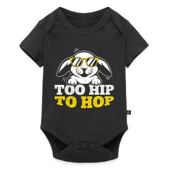 Trop branché pour hop pour un motif d’amant de lapin - Body à manches courtes Premium Bébé - noir - Devant