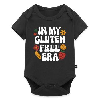 À l’époque du sans gluten avec des fleurs et des fruits - Body à manches courtes Premium Bébé - noir - Devant
