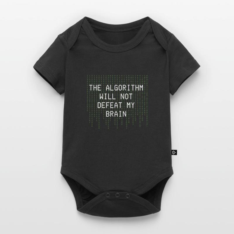 The Algorithm Will Not Defeat My Brain Binary Baby Premium short-sleeve bodysuit