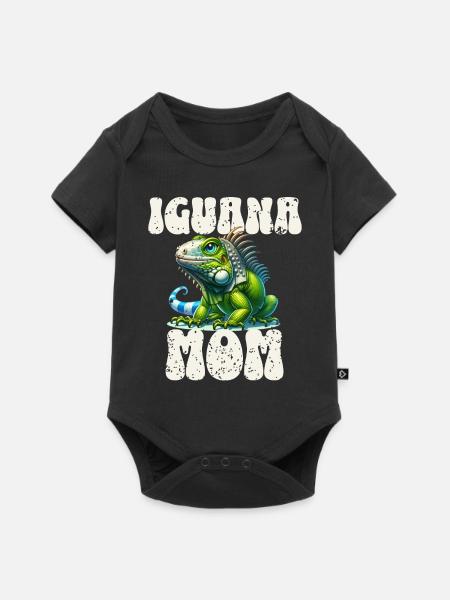 Leguan - Baby Premium Kurzarmbody - Schwarz