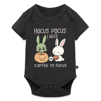 Hocus Pocus Süße Hasen Halloween Kaffee - Baby Premium Kurzarmbody - Schwarz - Vorne