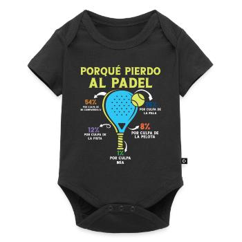 Warum ich Padel Sportsman Sportsmen verliere - Baby Premium Kurzarmbody - Schwarz - Vorne