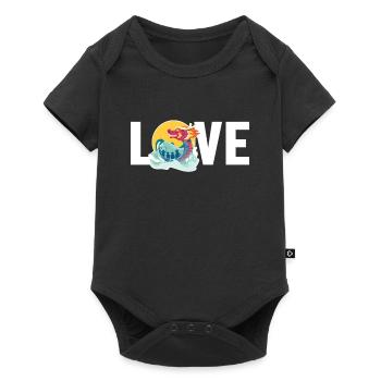 Love Drummer Team Paddler Lover Dragon Boat - Baby Premium short-sleeve bodysuit - black - Front